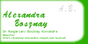 alexandra bosznay business card